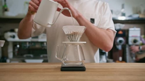 Brewing Coffee With Pour Over Method