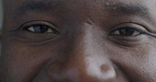 Macro Close Up of Face and Eye Details