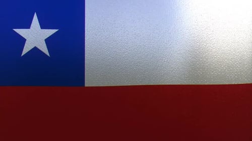 Chile Flag Closeup