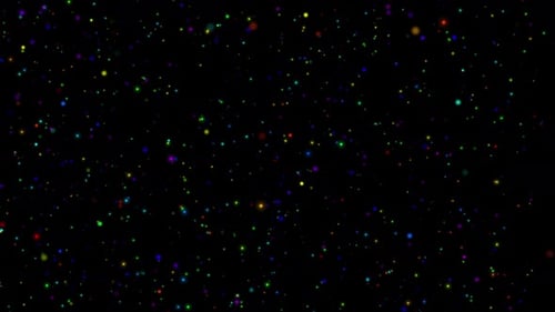 Abstract Flowing Colorful Particle Dust Animation