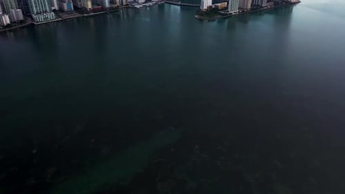 Aerial view of Miami downtown, Florida, United States.