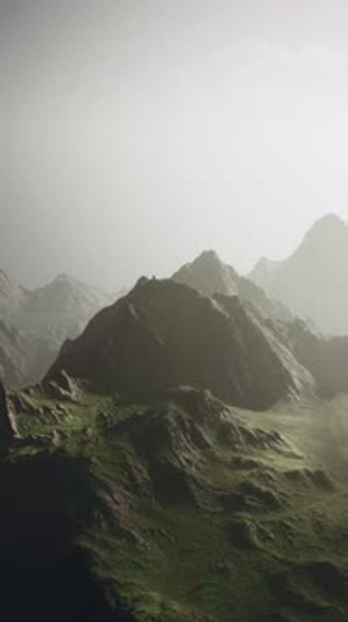 A Breathtaking Computergenerated Mountain Range