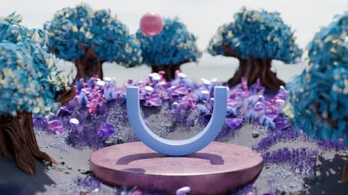 Spiral Balls 3D Rendering Concept