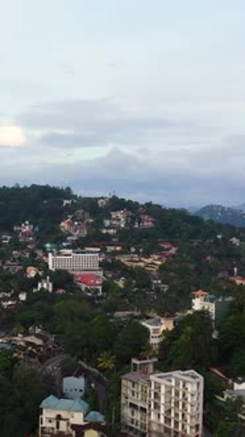Panoramic View of Kandy City in Sri Lanka