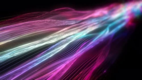 Colorful Light Streaks And Particles Data Flowing Seamless Loop 2