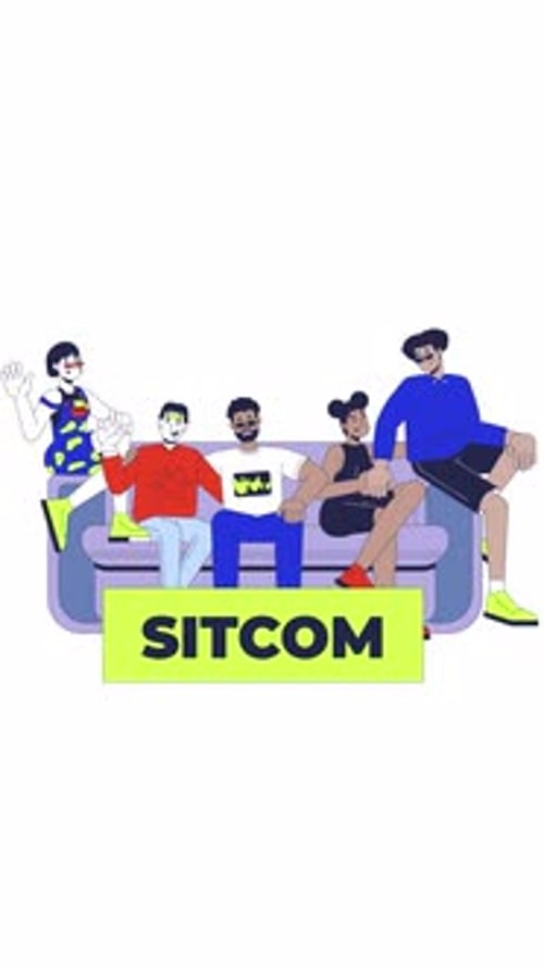 Sitcom cast 2D vertical animation