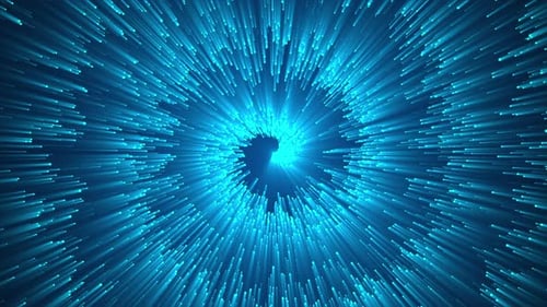 Abstract Futuristic Blue Light Streaks Loop Background