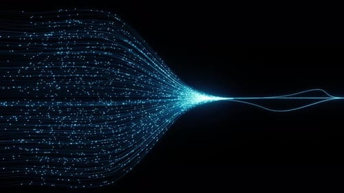 AI Training Dataset optical fiber High-Speed data transfer AI network technology abstract background