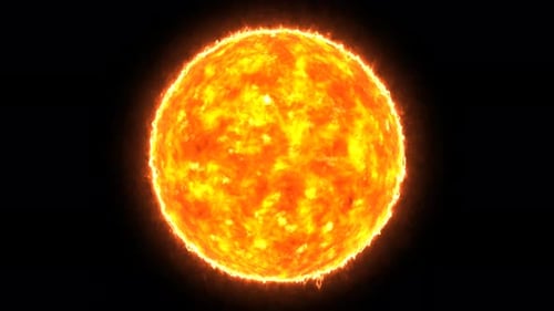 Animated Sun or Star with Dynamic Burning Plasma Surface