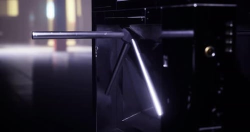 Modern 3D Animated Turnstile Entrance for Corporate Technology Projects
