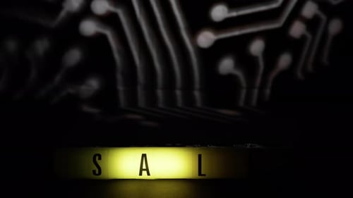 SALE Message on Illuminated Technology