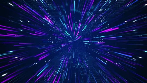 4K 3D Particle Tunnel Background