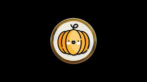 Loop-Animation mit dem Halloween-Kürbissymbol