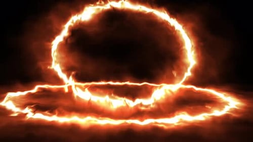 Abstract Glowing Energy Circle Reveal and Transition Element