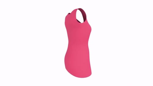 Rotating Pink Sleeveless Top 3D Animation