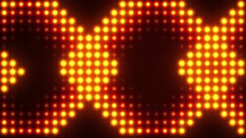 Yellow Glowing Led Lights Animation Background