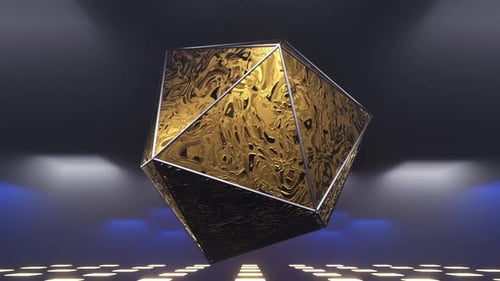 Rotation Abctract Golden Form