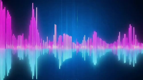 Vibrant Neon Audio Equalizer for Music Visuals and Concerts