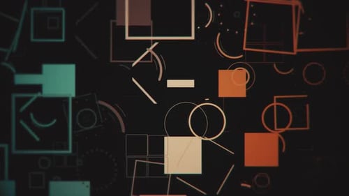 Dynamic Abstract Geometric Shapes Motion Background Loop