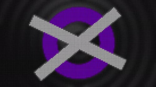 Digital Pixelated X Mark and Circle Reveal Animation