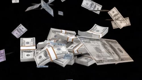 Dynamic Flying Money: Animated Currency Loop