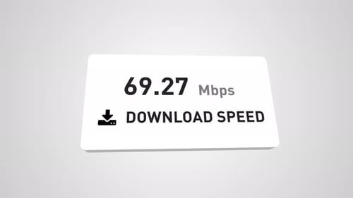 Animated Download Speed Counter Display