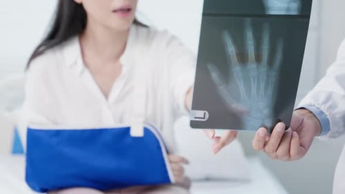 Doctor takes care the patient in hospital nursing home aged care by using health and life insurance