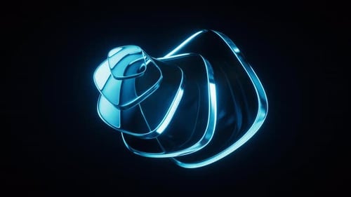 Abstract blue glass geometry background