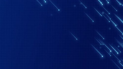 Futuristic Digital Grid Background with Glowing Light Trails