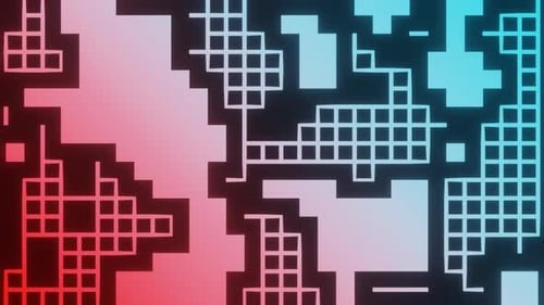 Red To Cyan Closed Fun Motion Background Loop Animation In 4K