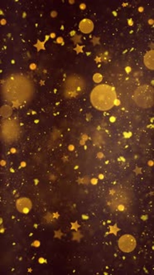Christmas Snow And Snowflakes Stars Background 23 - Vertical Video