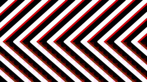 Animated Red and Black Chevron Striped Pattern Background