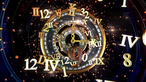 Fliegende Uhrzahlen