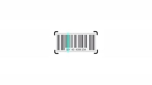 animated bar code technology concept