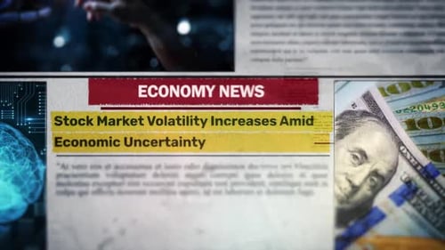Stock Market Volatility Increases Amid Economic Uncertainty Newspaper Title
