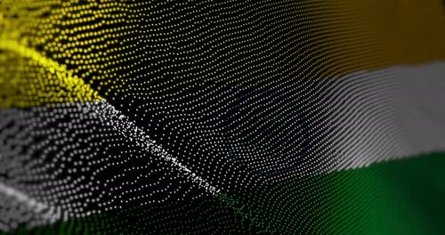 Drapeau indien agitant un bruit de glitch