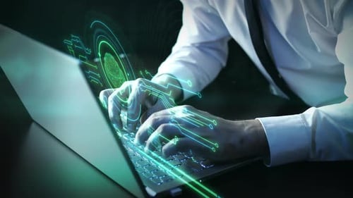 Working With Artificial Intelligence On A Laptop