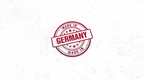 Sello de goma fabricado en Alemania