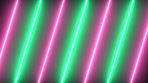 Animated Diagonal Neon Lines Looping Background