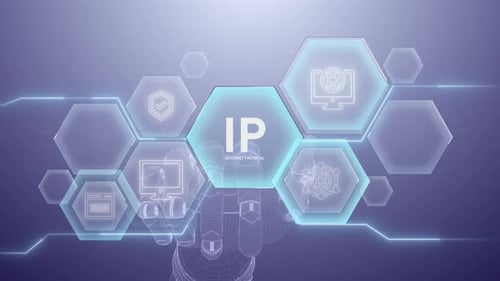Ip Internet Protocol Hand touching,Digital transformation,Science and artificial intelligence