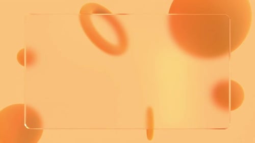 Orange Background and Glass Frame
