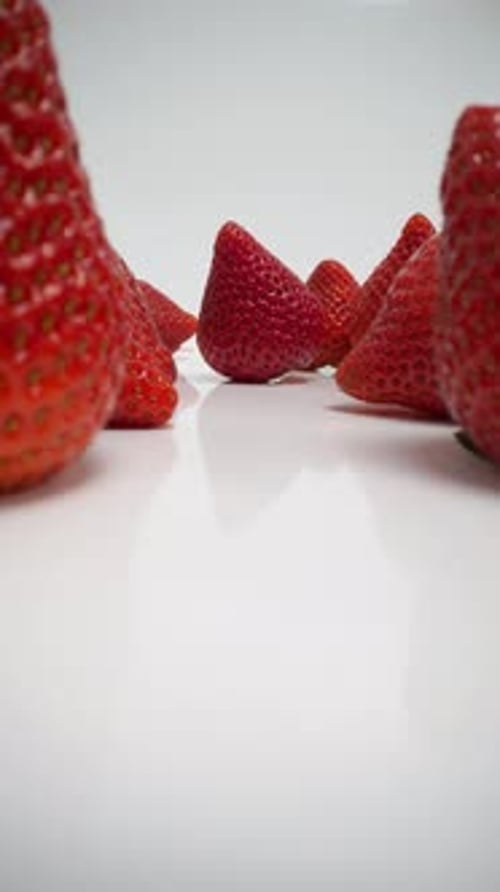 Fresh Strawberries, Vertical Video 05