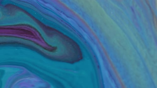 Swirling Liquid Combination of Blue, Purple, and Turquoise
