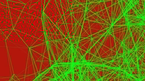Dynamic Abstract Green Plexus Network Lines Background Loop