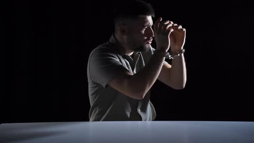 Criminoso algemado explica o incidente.