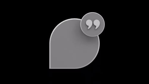 ZITATE 3D TEXT BUBBLE ALPHA LOOP GRAU