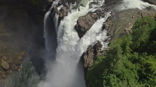 Incredible Cascading Waterfall, Mountains Adventure
