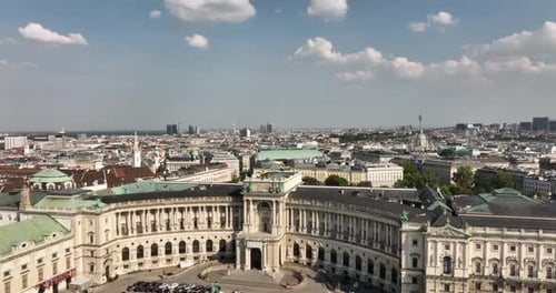 Vienna Austria Hofburg Palace Prince Eugen Flight Over the City of Vienna Aerial View of Imperial