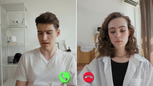Deux participants participent à une conférence téléphonique en ligne sur Zoom