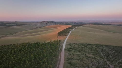 Landscape view of rural setting in south africa